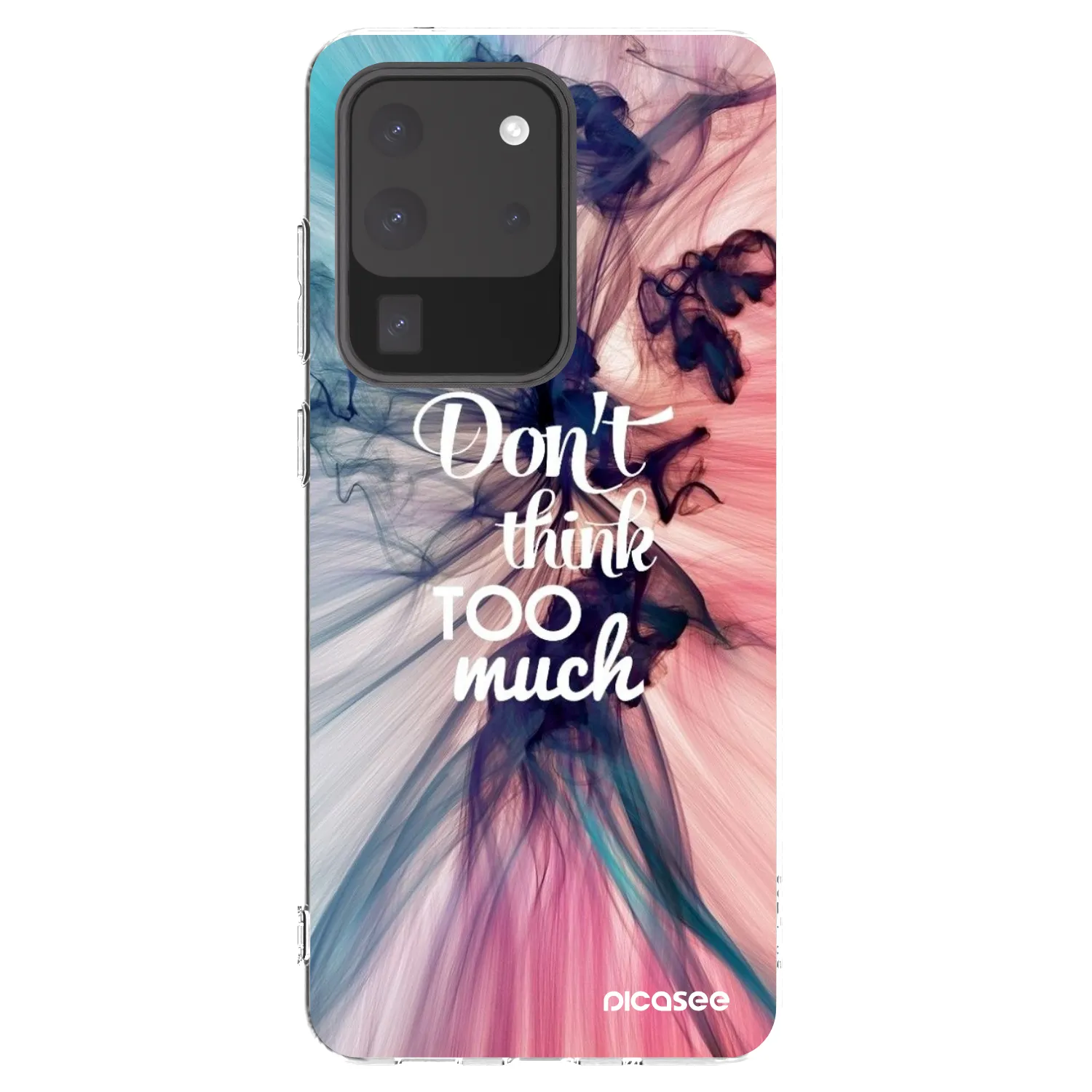 Picasee silikonski prozorni ovitek za Samsung Galaxy S20 Ultra 5G G988F - Don't think TOO much