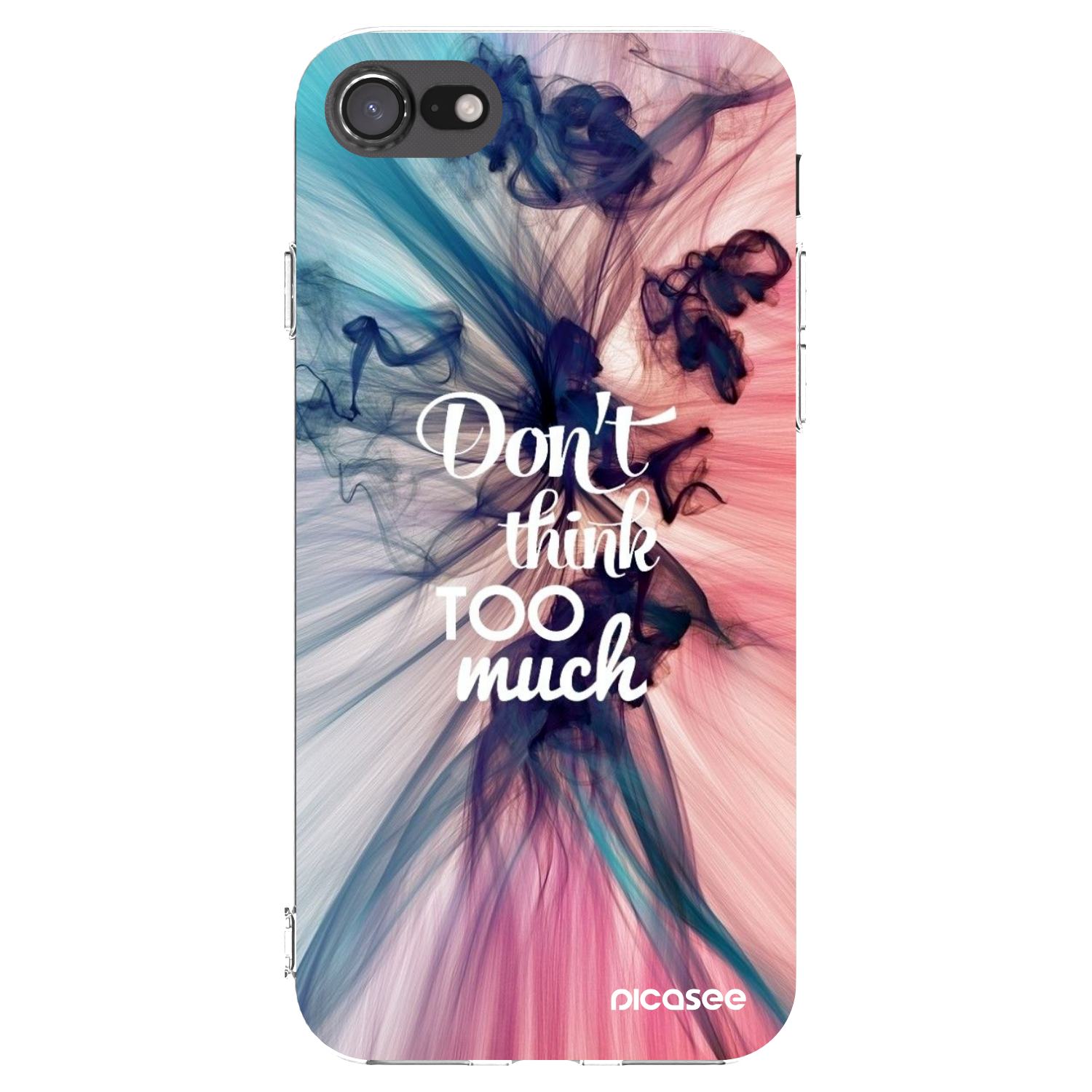 Picasee silikonski prozorni ovitek za Apple iPhone SE 2020 - Don't think TOO much