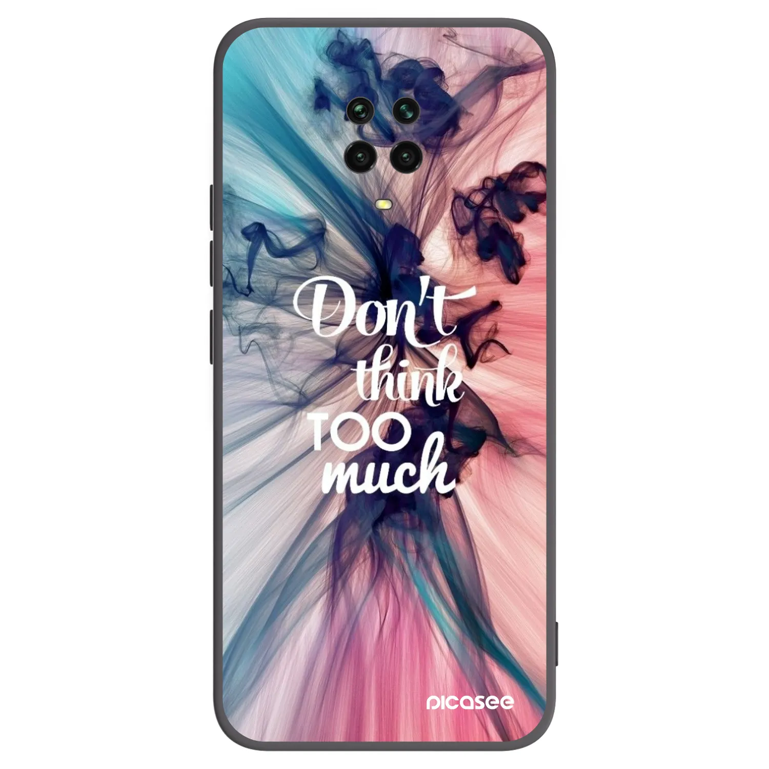 Picasee silikonski črni ovitek za Xiaomi Redmi Note 9 Pro - Don't think TOO much