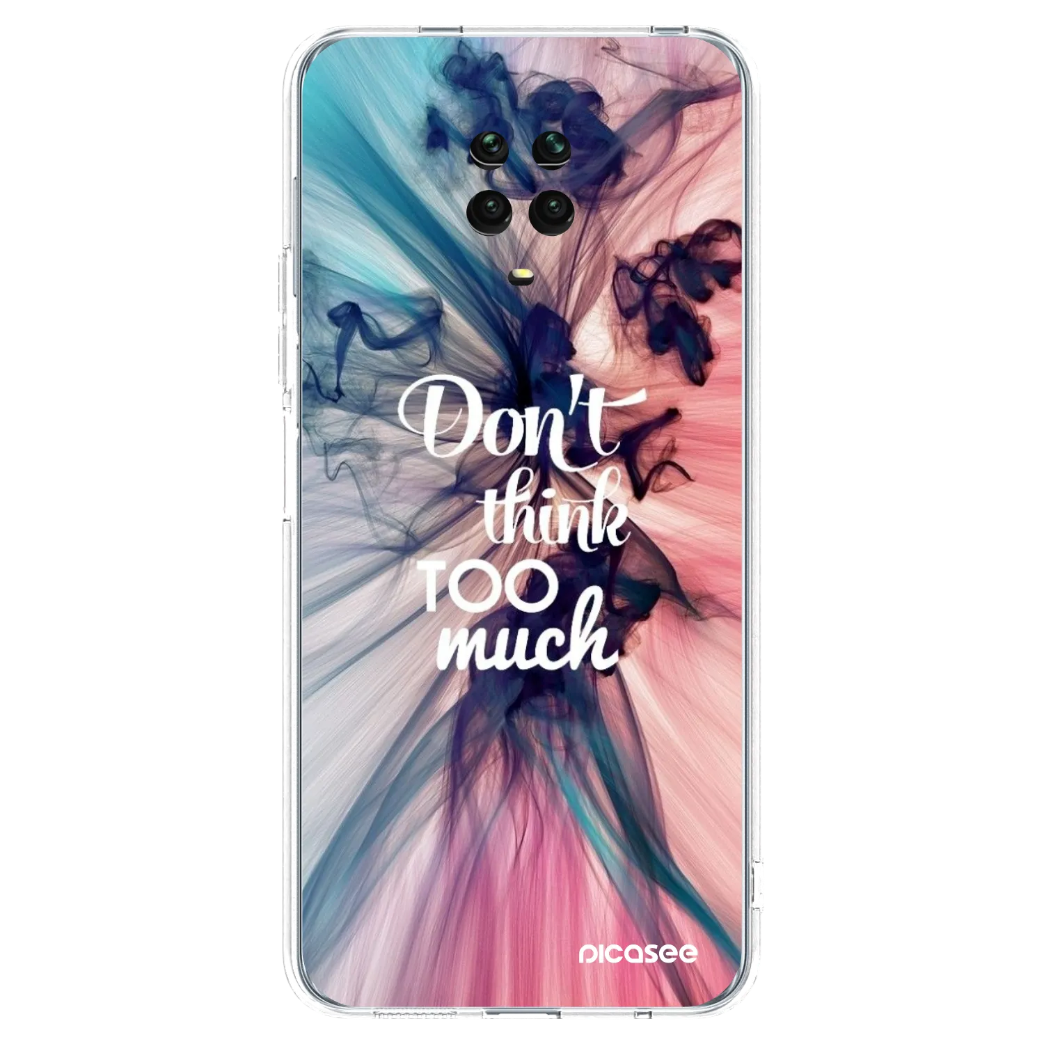 Picasee silikonski prozorni ovitek za Xiaomi Redmi Note 9S - Don't think TOO much