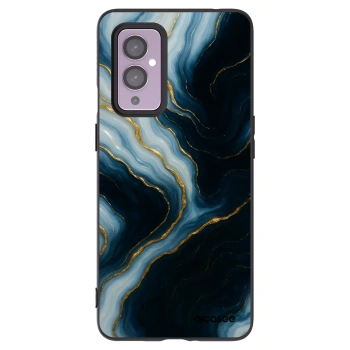 Picasee silikonski črni ovitek za OnePlus 9 - Luna