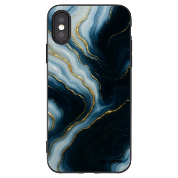 Picasee silikonski črni ovitek za Apple iPhone X/XS - Luna