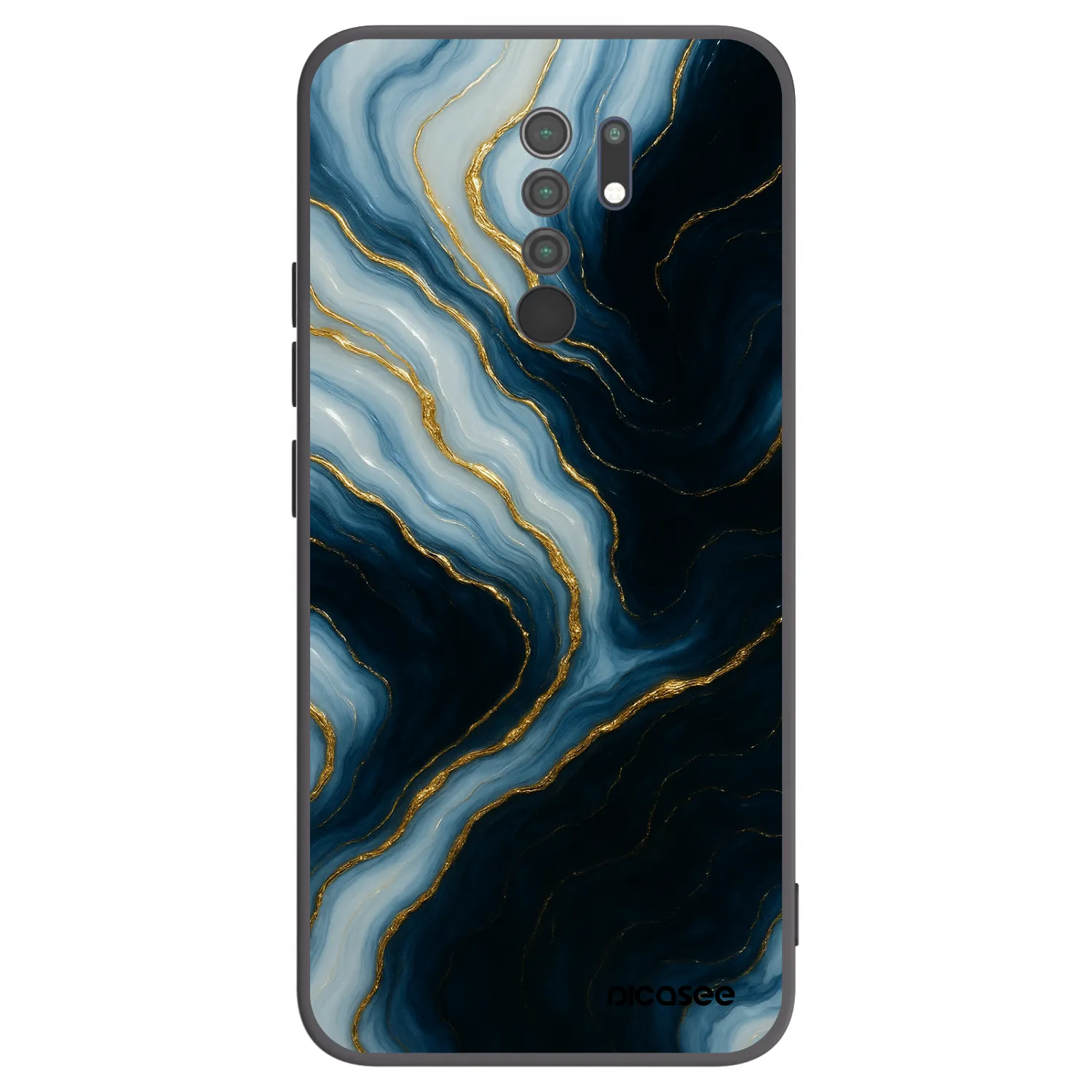 Picasee silikonski črni ovitek za Xiaomi Redmi 9 - Luna
