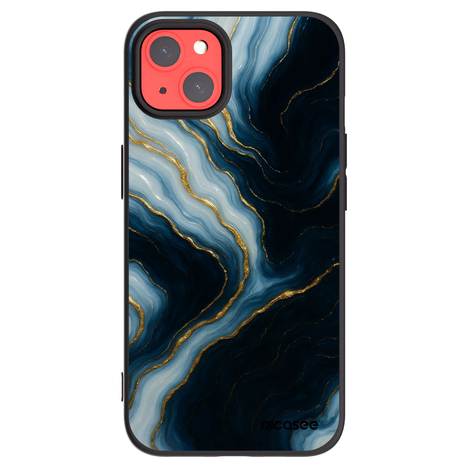 Picasee silikonski črni ovitek za Apple iPhone 13 - Luna