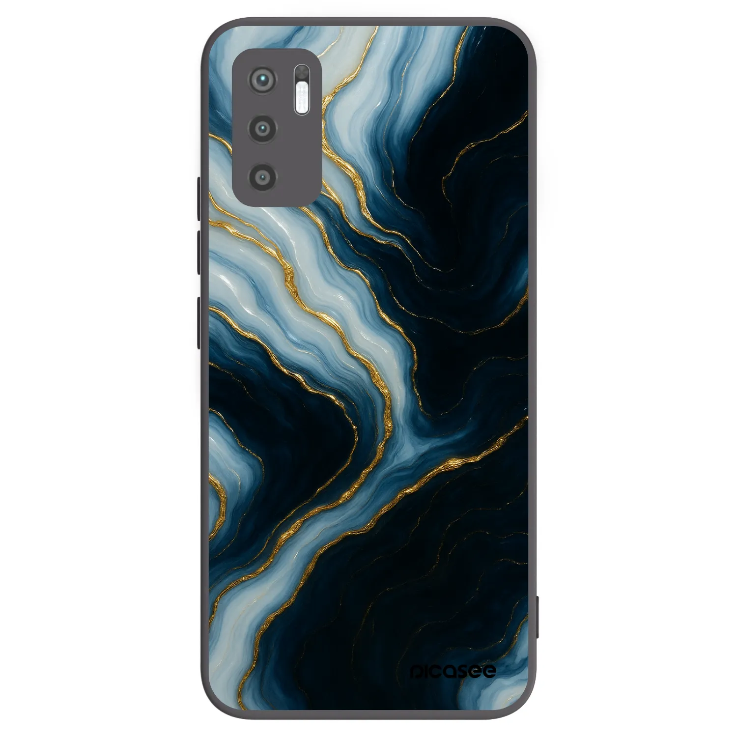 Picasee silikonski črni ovitek za Xiaomi Redmi Note 10 5G - Luna