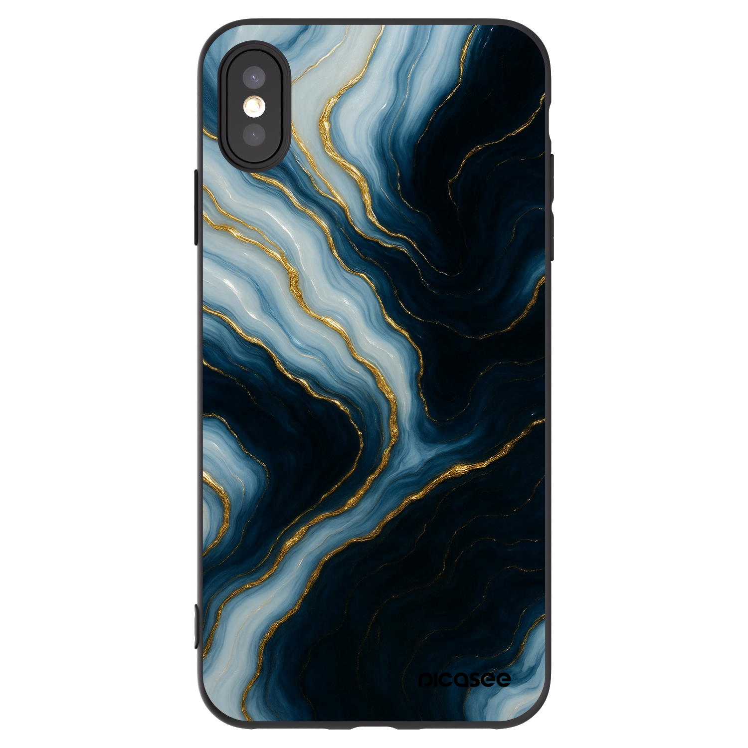 Picasee silikonski črni ovitek za Apple iPhone XS Max - Luna