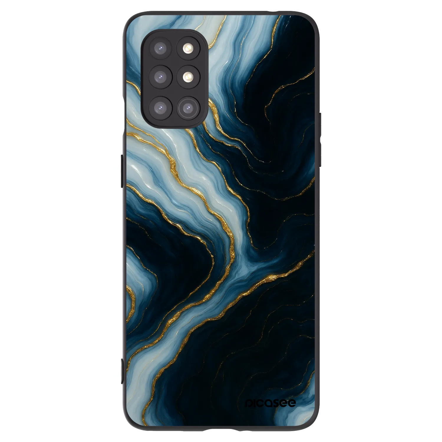 Picasee silikonski črni ovitek za OnePlus 8T - Luna