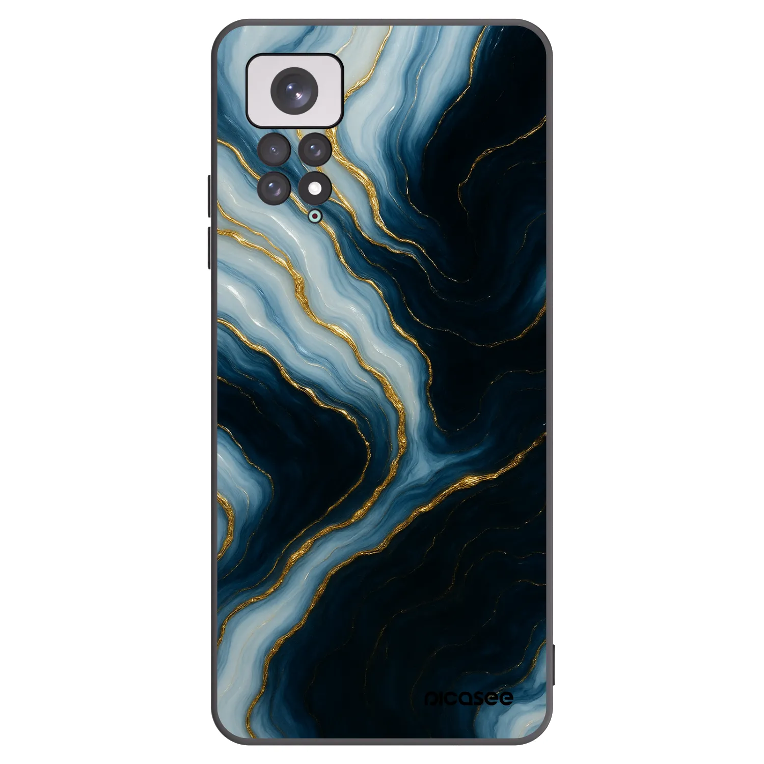 Picasee silikonski črni ovitek za Xiaomi Redmi Note 11 - Luna