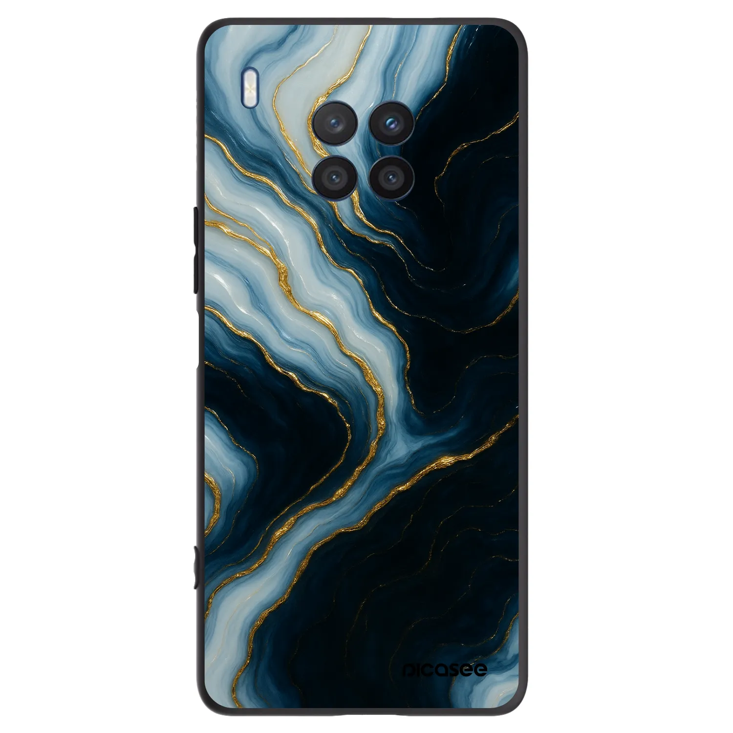 Picasee silikonski črni ovitek za Honor 50 Lite - Luna