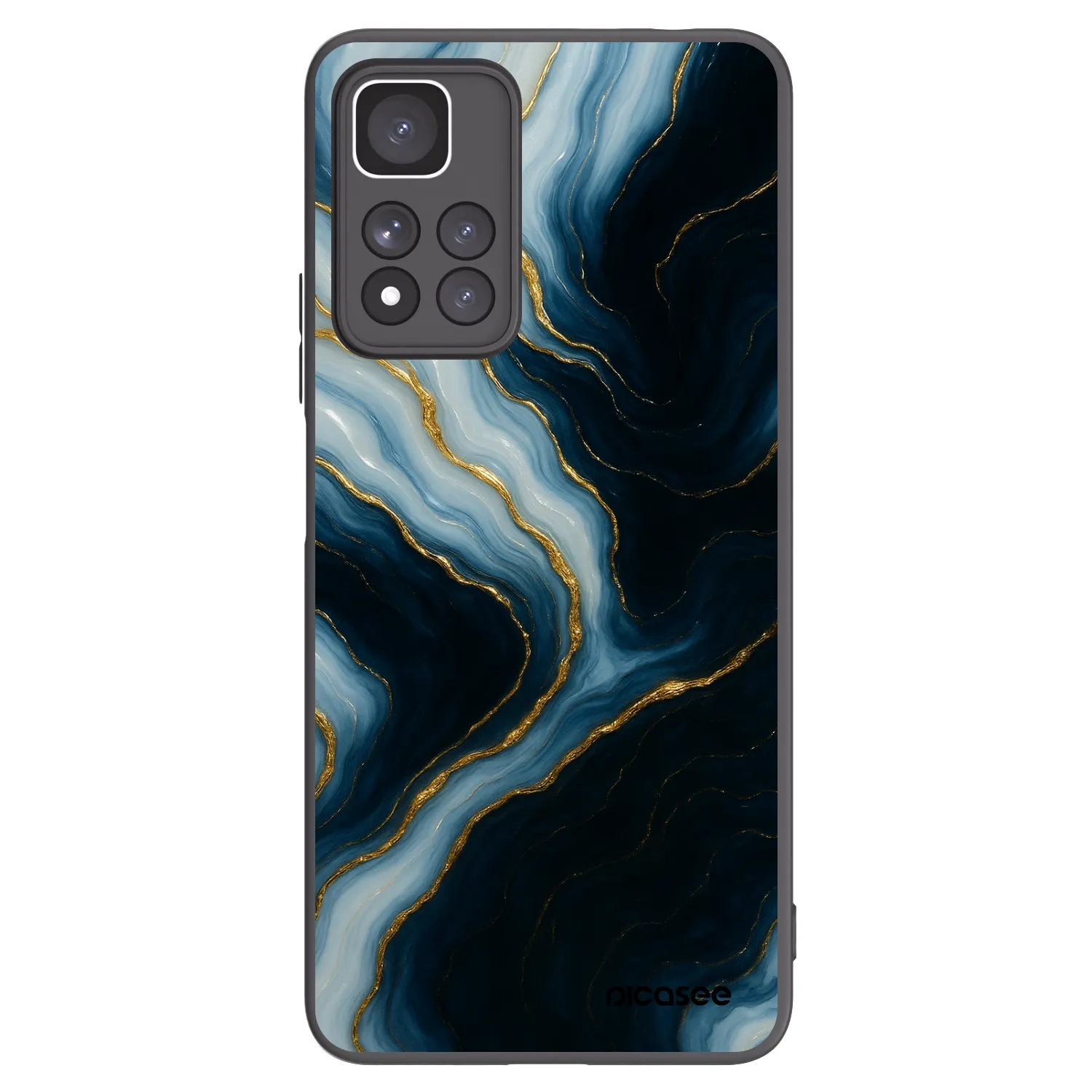 Picasee silikonski črni ovitek za Xiaomi Redmi Note 11 Pro+ 5G - Luna