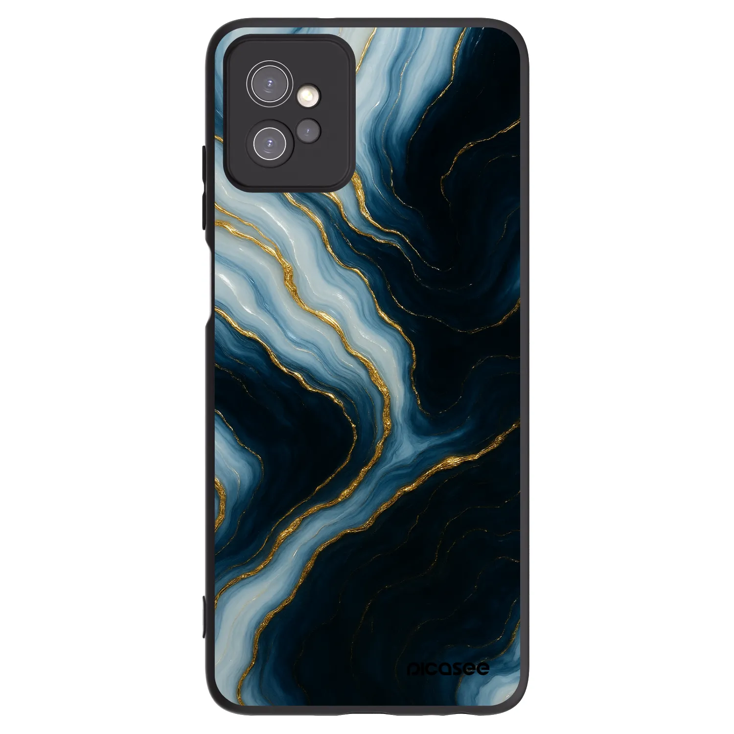 Picasee silikonski črni ovitek za Motorola Moto G32 - Luna