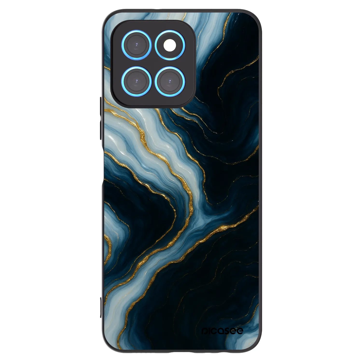 Picasee silikonski črni ovitek za Honor X8 5G - Luna