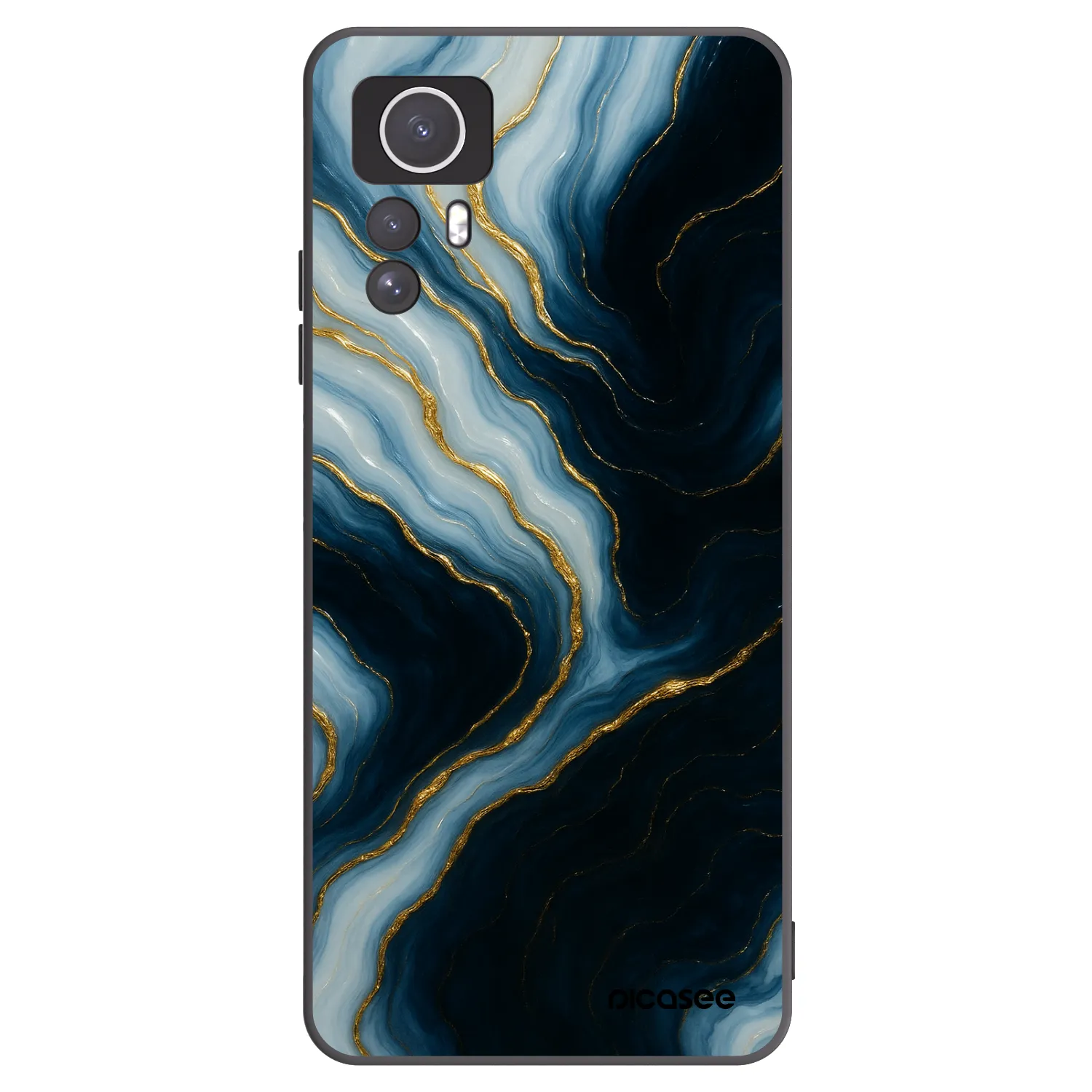 Picasee silikonski črni ovitek za Xiaomi Redmi Note 12S - Luna