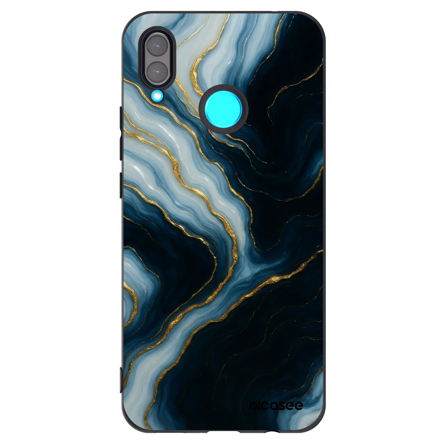 Picasee silikonski črni ovitek za Huawei Nova 3 - Luna