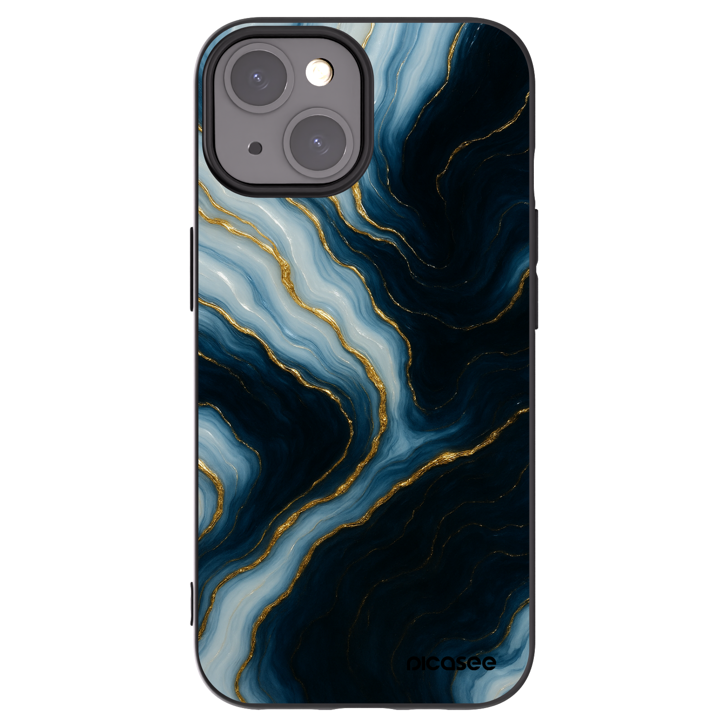 Picasee silikonski črni ovitek za Apple iPhone 15 - Luna