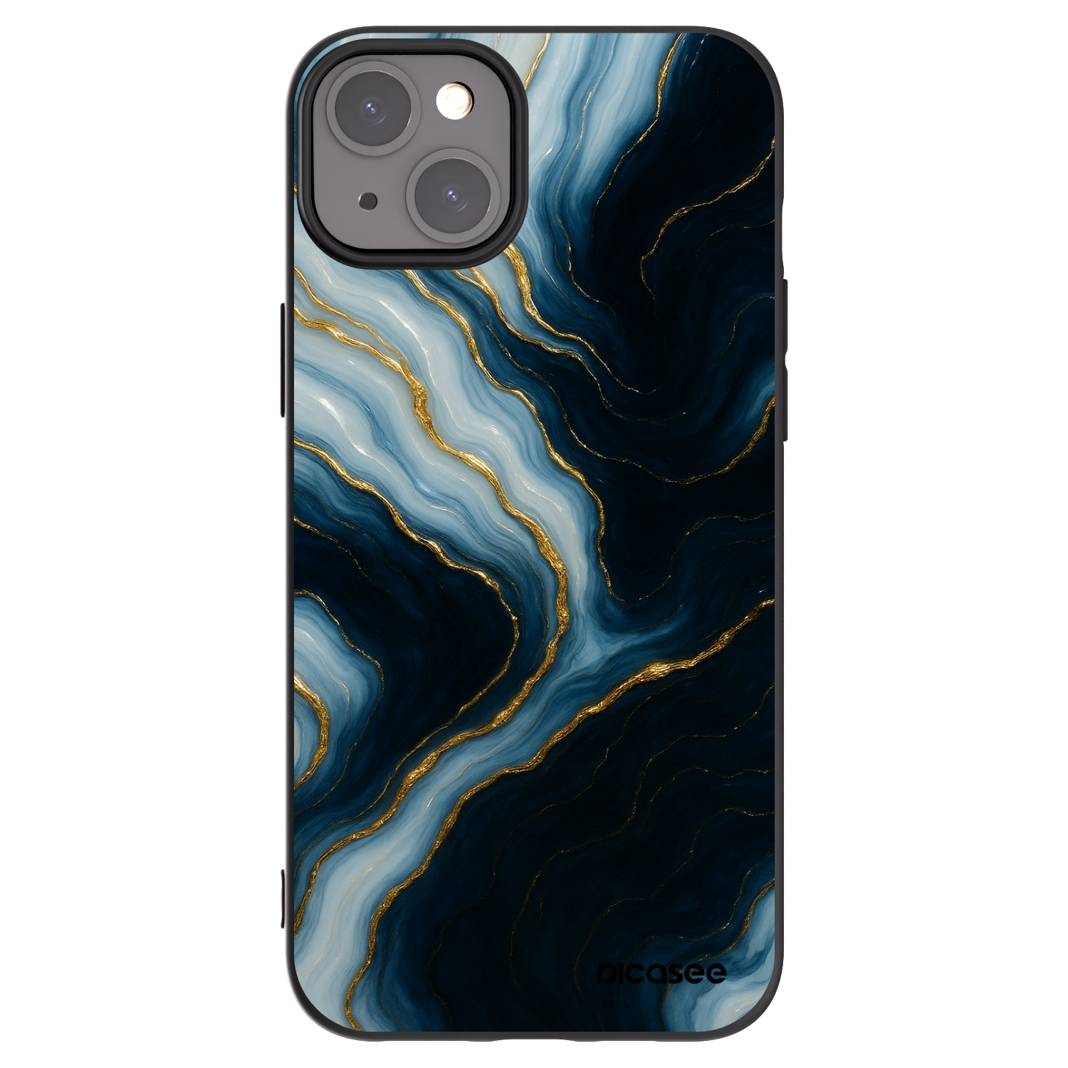 Picasee silikonski črni ovitek za Apple iPhone 15 Plus - Luna