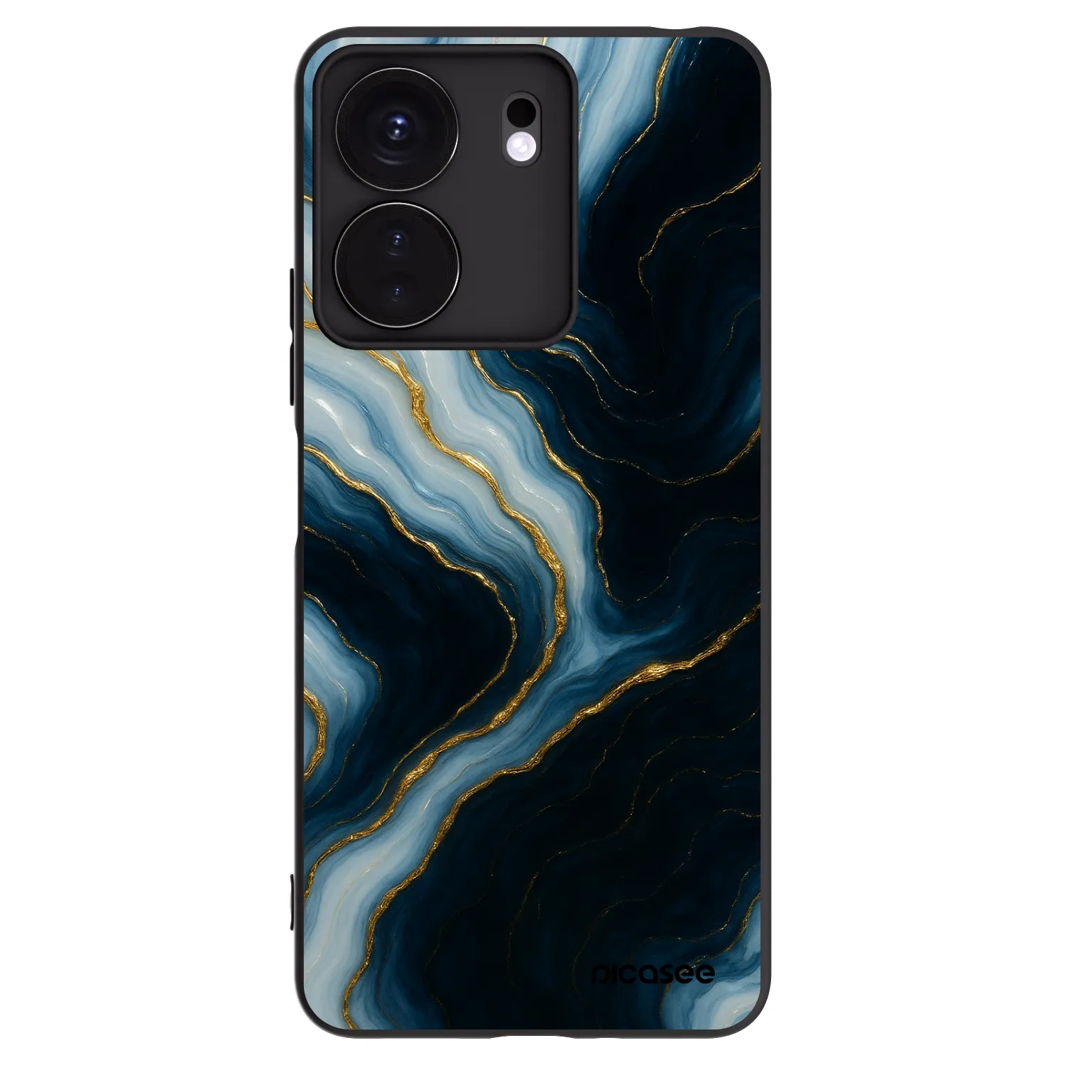 Picasee silikonski črni ovitek za Xiaomi Redmi 13C 4G - Luna