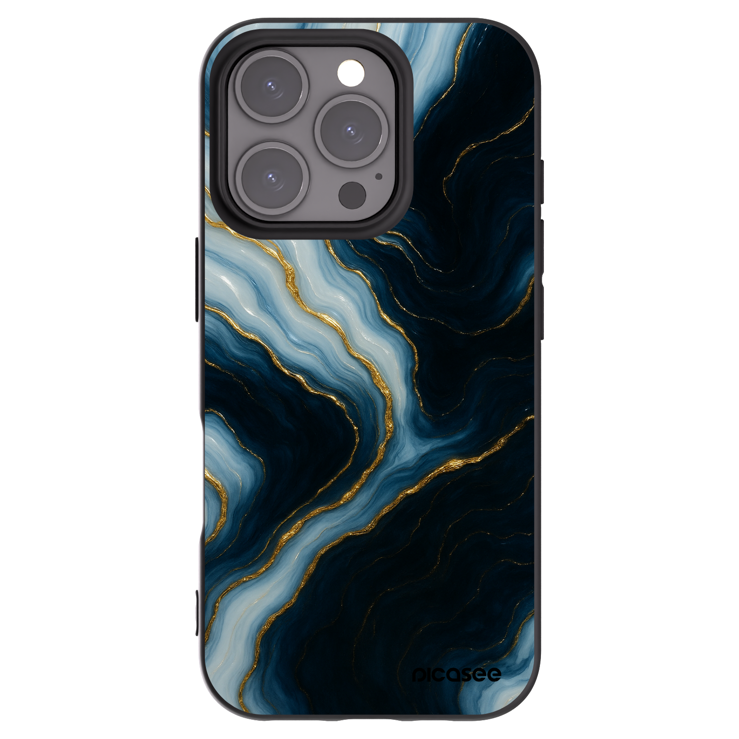 Picasee silikonski črni ovitek za Apple iPhone 16 Pro - Luna