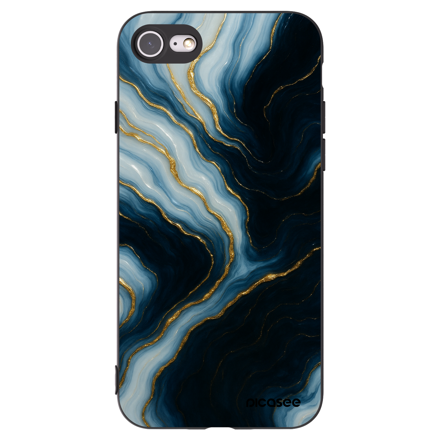 Picasee silikonski črni ovitek za Apple iPhone 8 - Luna