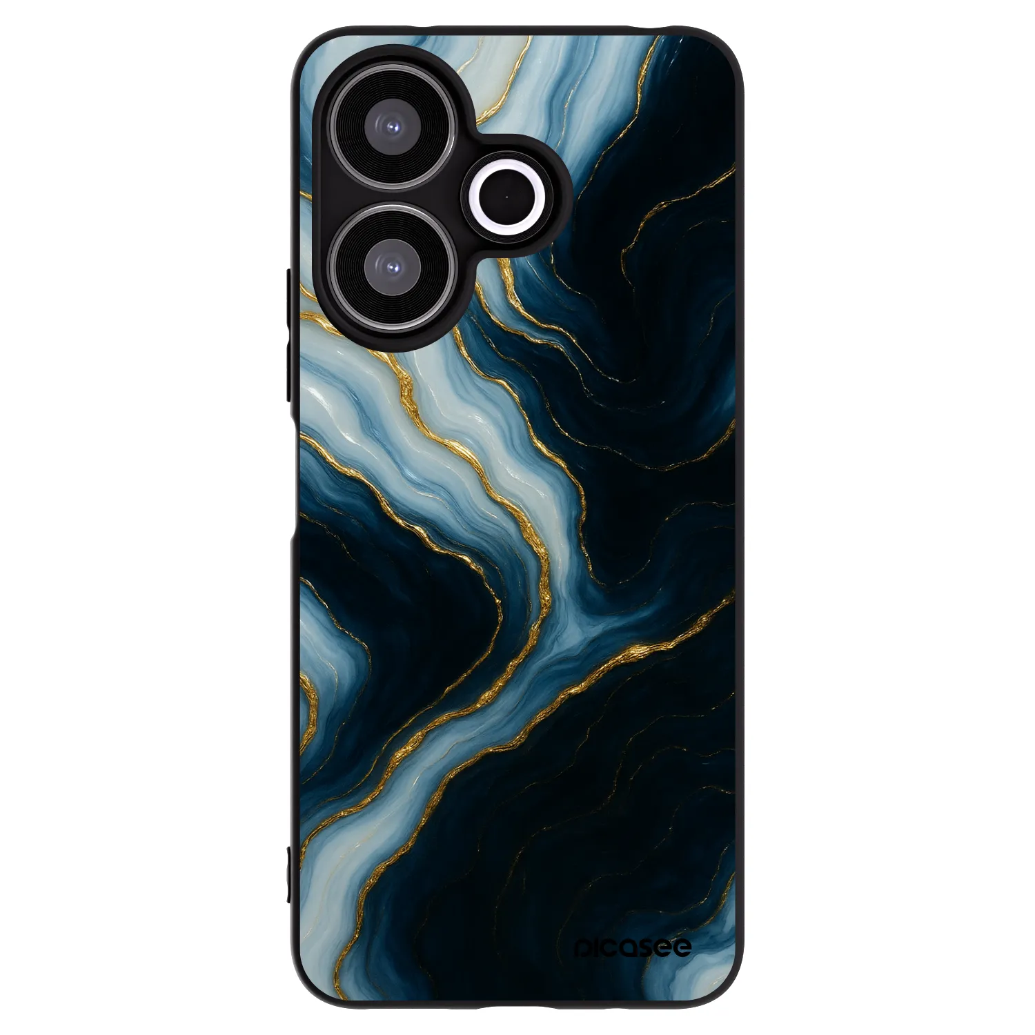 Picasee silikonski črni ovitek za Xiaomi Redmi 13 4G - Luna