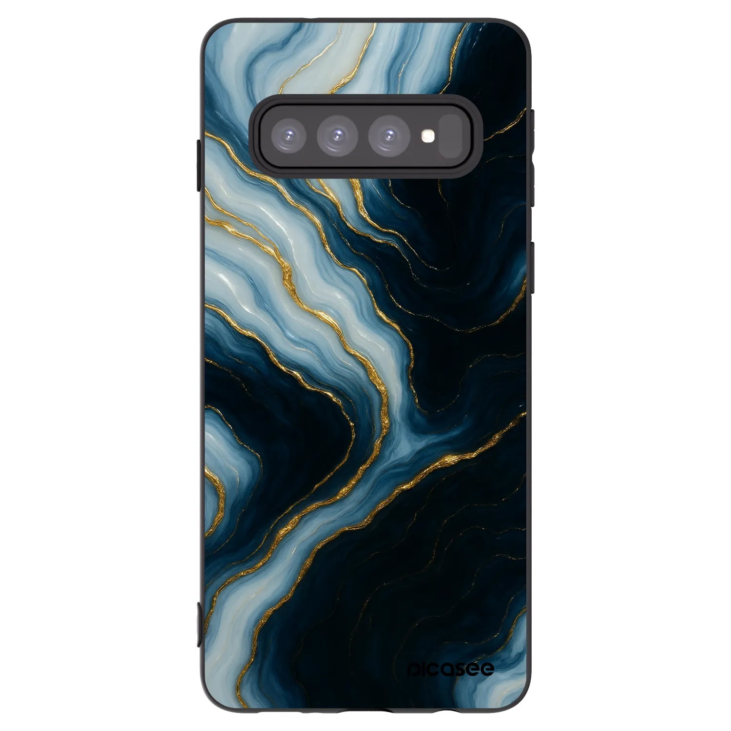 Picasee silikonski črni ovitek za Samsung Galaxy S10 G973 - Luna