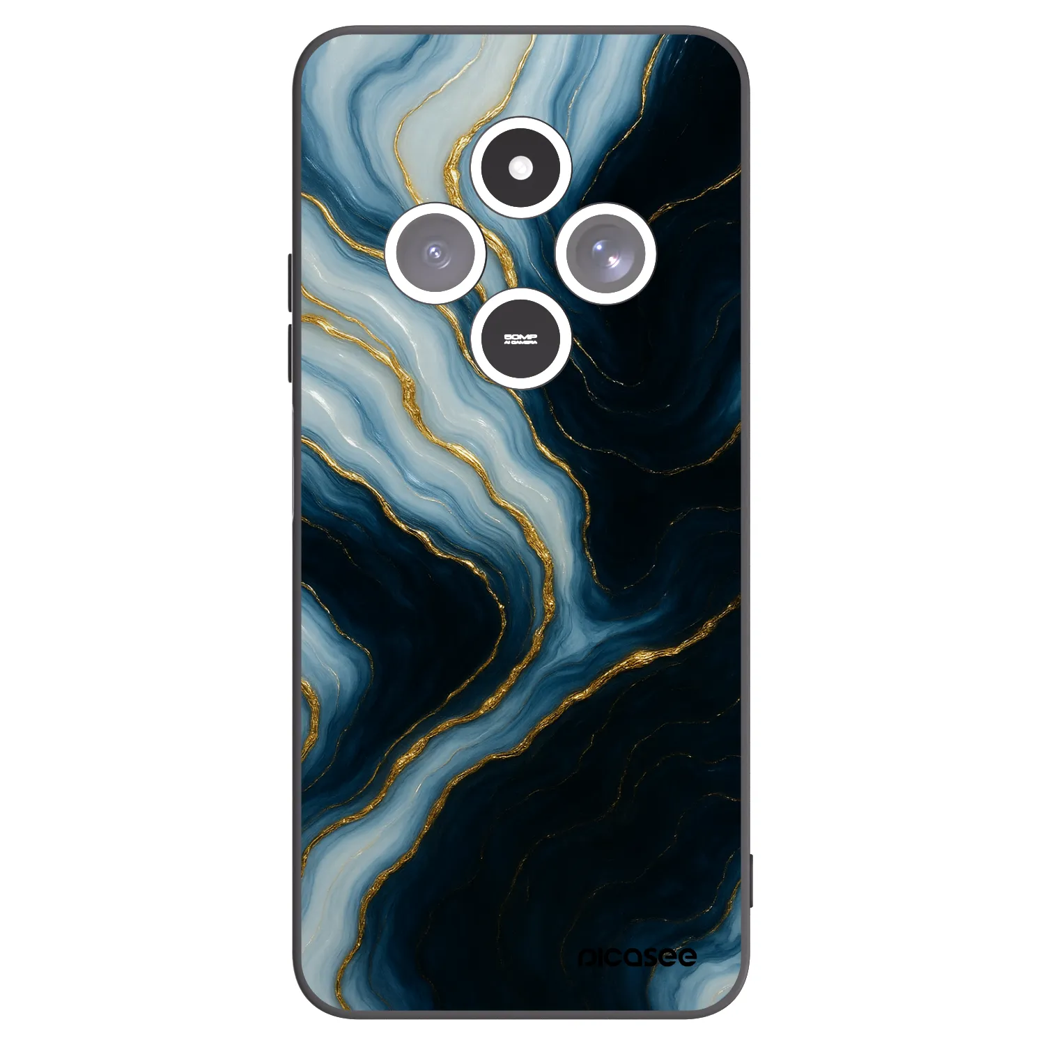 Picasee silikonski črni ovitek za Xiaomi Redmi 14C - Luna