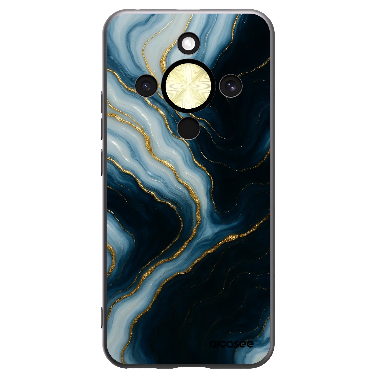 Picasee silikonski črni ovitek za Honor Magic8 Lite 5G - Luna