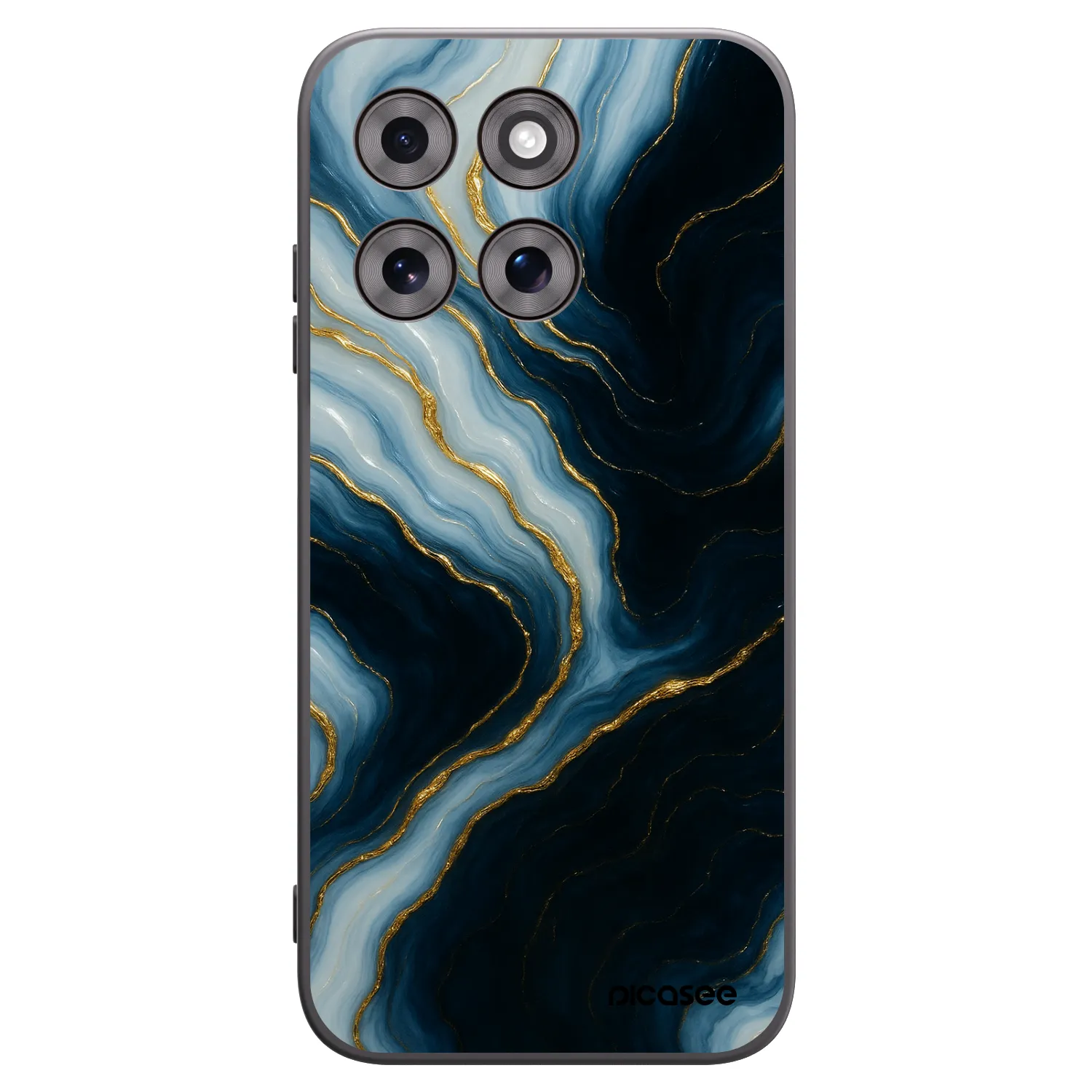 Picasee silikonski črni ovitek za Motorola Moto G77 - Luna