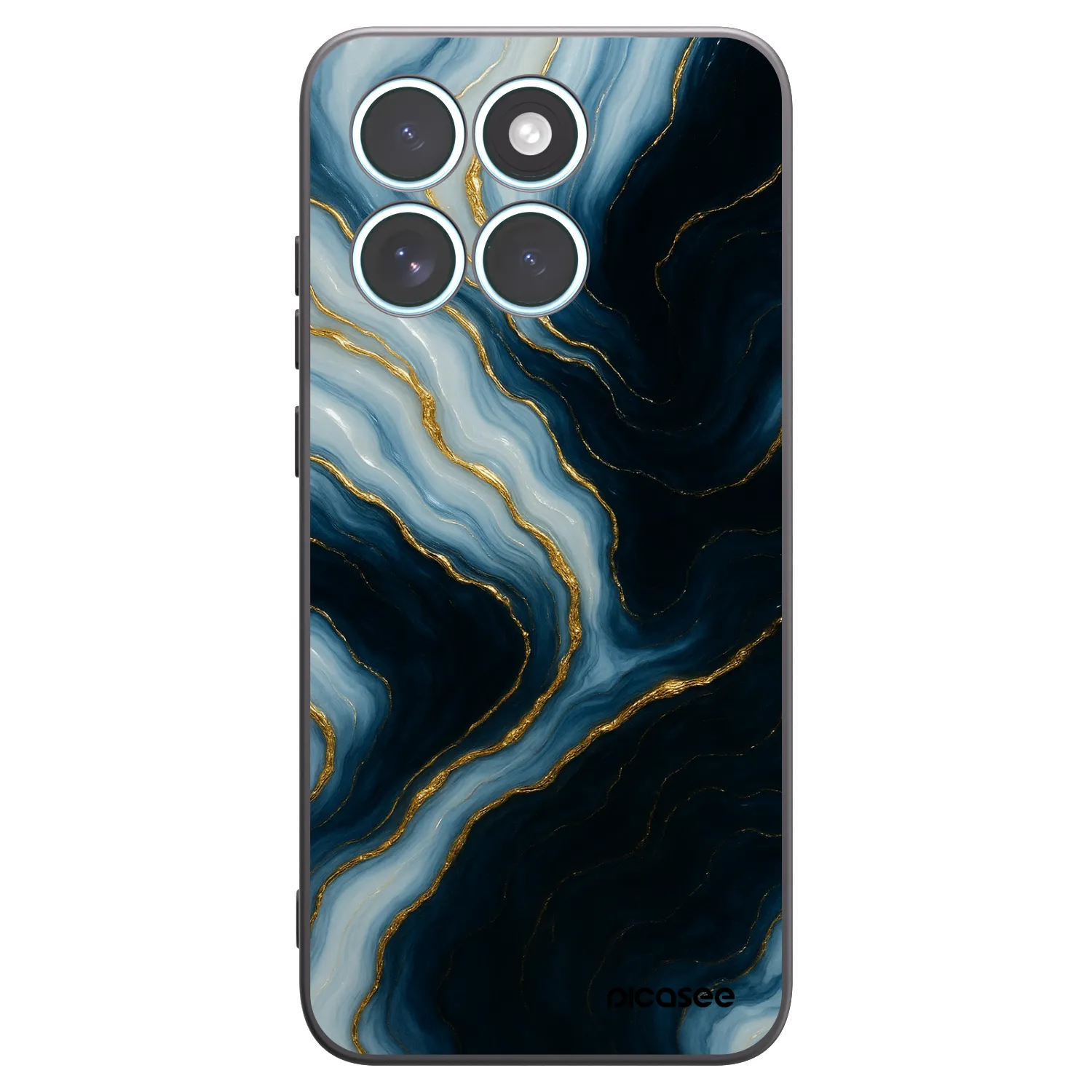 Picasee silikonski črni ovitek za Motorola Edge 70 Fusion - Luna