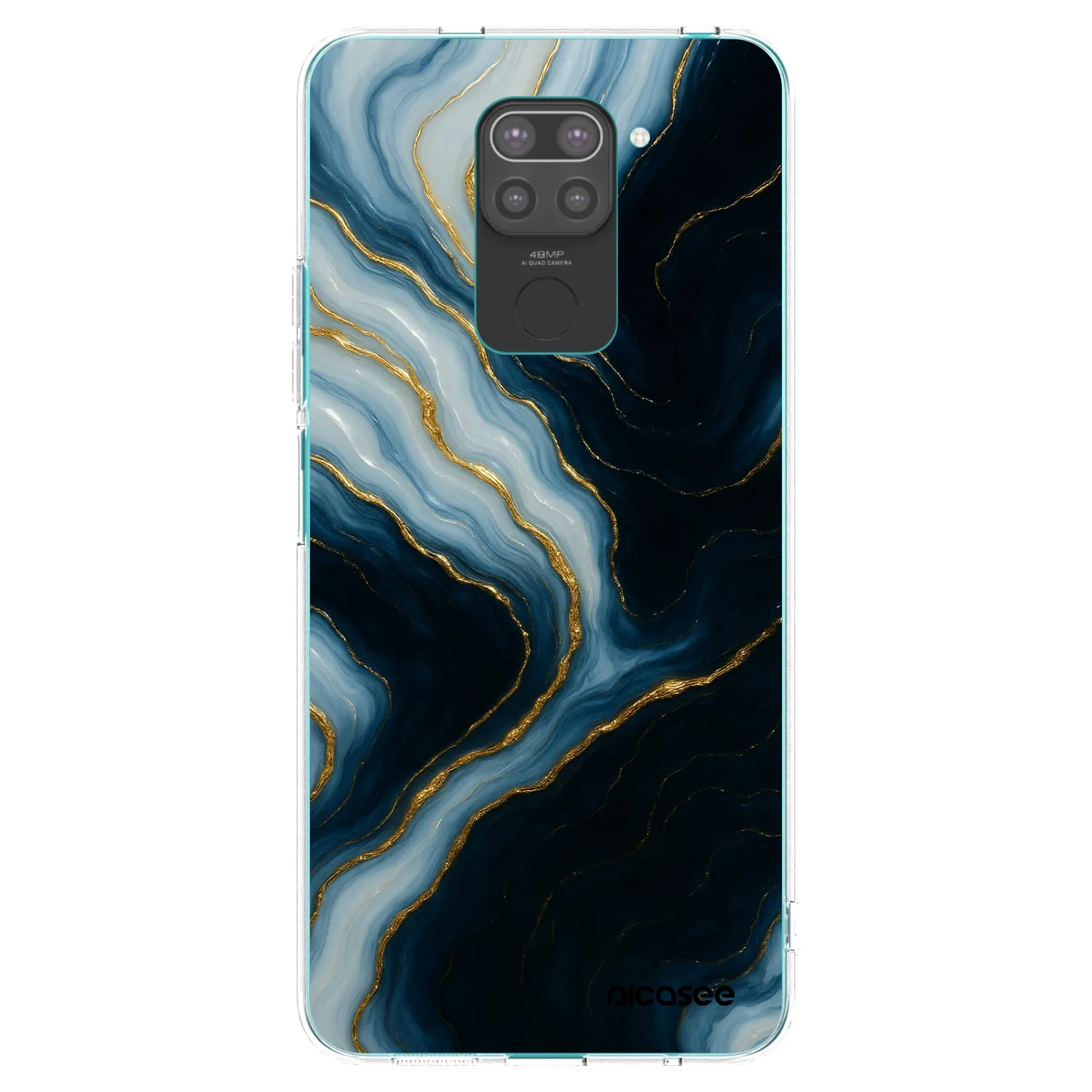 Picasee silikonski črni ovitek za Xiaomi Redmi Note 9 - Luna