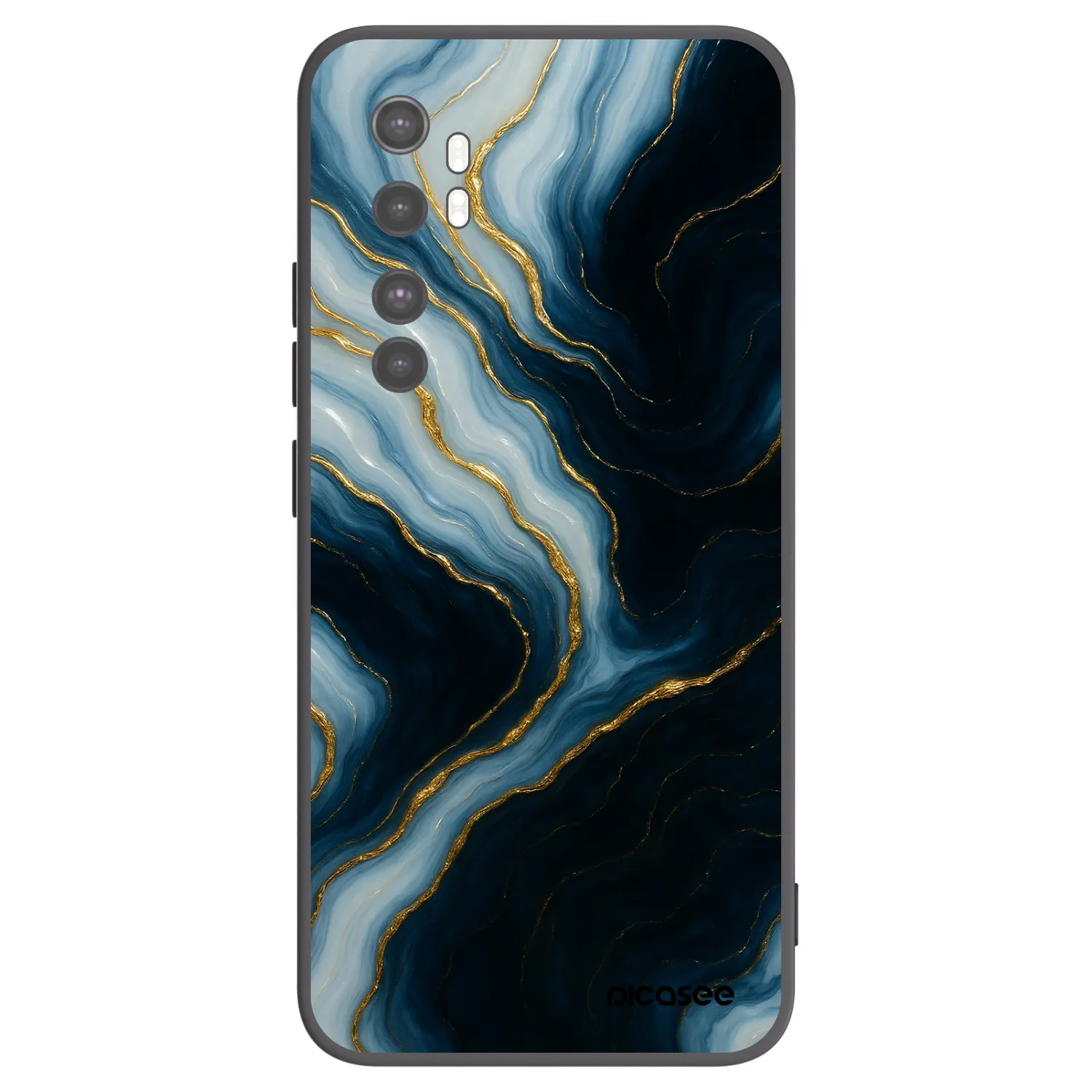 Picasee silikonski črni ovitek za Xiaomi Mi Note 10 Lite - Luna