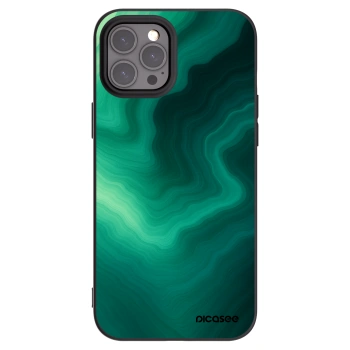 Picasee silikonski črni ovitek za Apple iPhone 12 Pro Max - Malachite