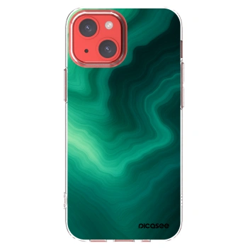 Picasee silikonski prozorni ovitek za Apple iPhone 13 mini - Malachite