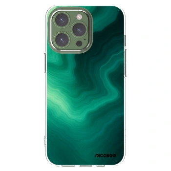 Picasee silikonski prozorni ovitek za Apple iPhone 13 Pro - Malachite