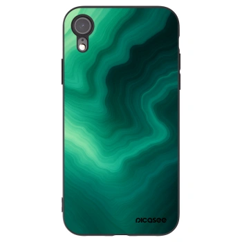 Picasee silikonski črni ovitek za Apple iPhone XR - Malachite