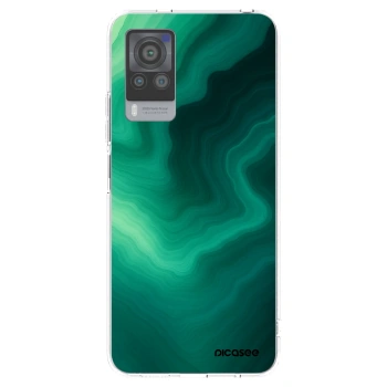 Picasee silikonski prozorni ovitek za Vivo X60 Pro 5G - Malachite