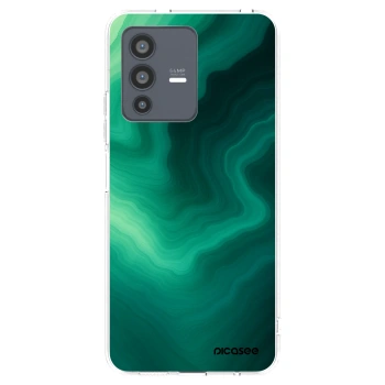 Picasee silikonski prozorni ovitek za Vivo V23 5G - Malachite