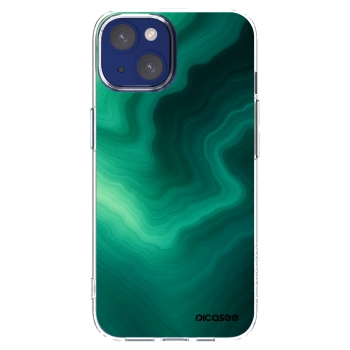 Picasee silikonski prozorni ovitek za Apple iPhone 14 - Malachite