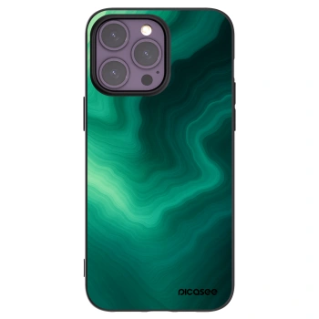 Picasee silikonski črni ovitek za Apple iPhone 14 Pro Max - Malachite
