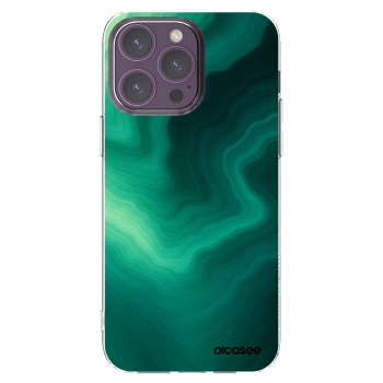 Picasee silikonski prozorni ovitek za Apple iPhone 14 Pro Max - Malachite