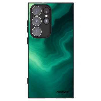 Picasee silikonski črni ovitek za Samsung Galaxy S23 Ultra 5G - Malachite