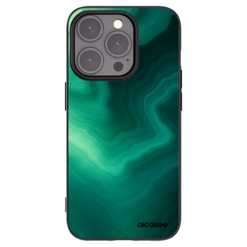 Picasee silikonski črni ovitek za Apple iPhone 15 Pro - Malachite