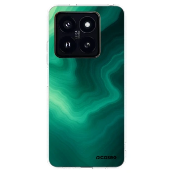 Picasee silikonski prozorni ovitek za Xiaomi 14 Pro - Malachite