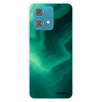 Picasee silikonski prozorni ovitek za Motorola Edge 40 Neo - Malachite