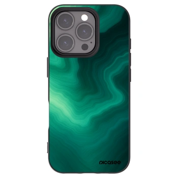 Picasee silikonski črni ovitek za Apple iPhone 16 Pro - Malachite