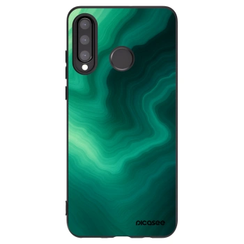 Picasee silikonski črni ovitek za Huawei P30 Lite - Malachite