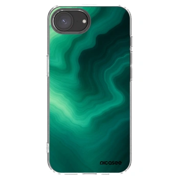 Picasee silikonski prozorni ovitek za Apple iPhone 17e - Malachite