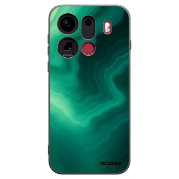 Picasee silikonski črni ovitek za OPPO Find X9 Pro - Malachite