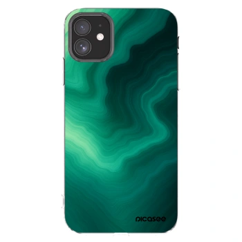 Picasee silikonski prozorni ovitek za Apple iPhone 11 - Malachite