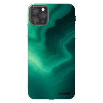 Picasee silikonski prozorni ovitek za Apple iPhone 11 Pro Max - Malachite